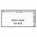 Zebra Compatible Labels 51X25